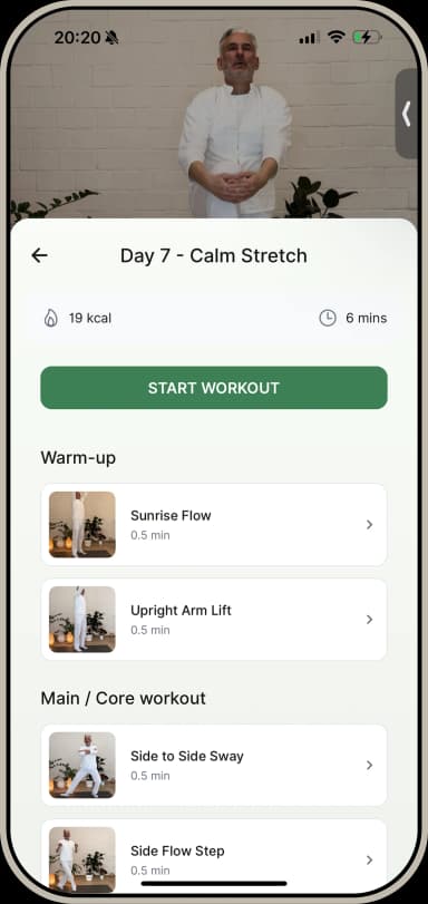 Mobile screen showing a personalised plan