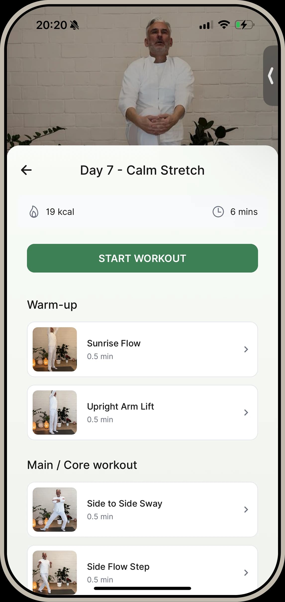 Mobile screen showing a personalised plan